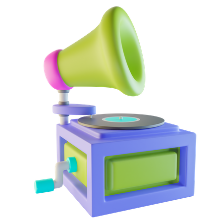 Phonograph  3D Icon