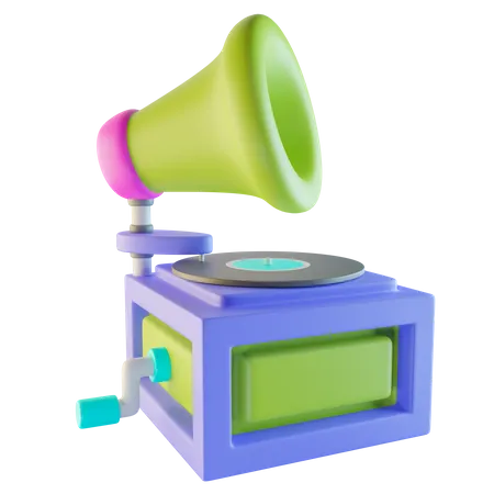 Phonograph  3D Icon