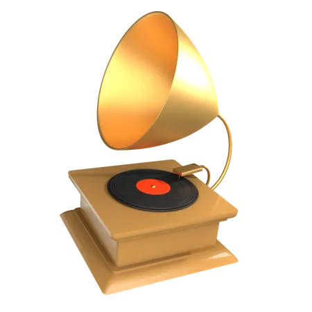 Phonograph  3D Icon