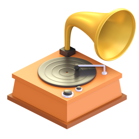 Phonograph  3D Icon