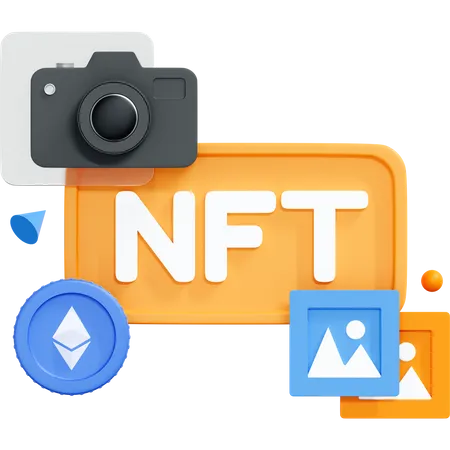 Photo Camera And Ethereum Coin 3D Icon