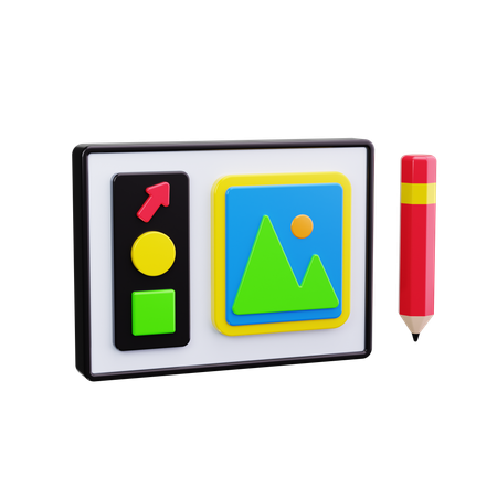 Photo Editing  3D Icon