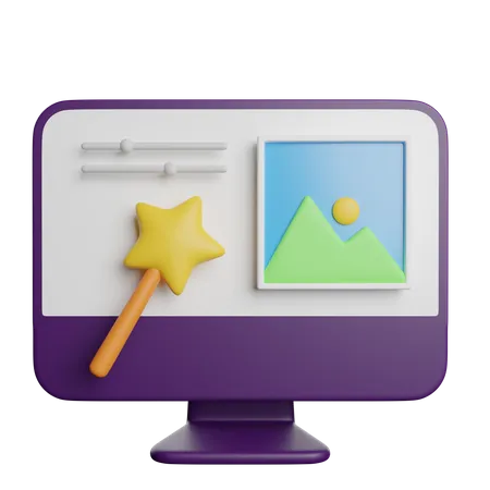 Photo Editing Software 3D Icon