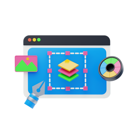 Photo Editor Application  3D Icon