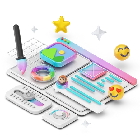 Photo Editor Application  3D Icon