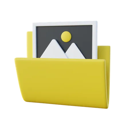 Photo File Folder  3D Icon
