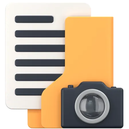 Photo Folder Folder With Camera Sign  3D Icon