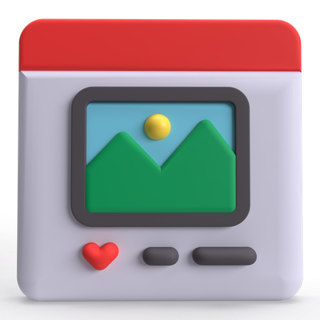 Photo Like  3D Icon
