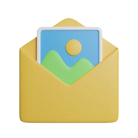 Photo Mail  3D Icon