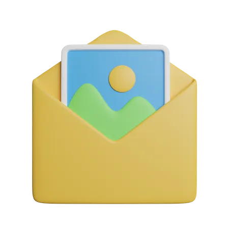 Photo Mail 3D Icon