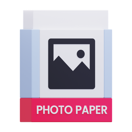 Photo Paper  3D Icon