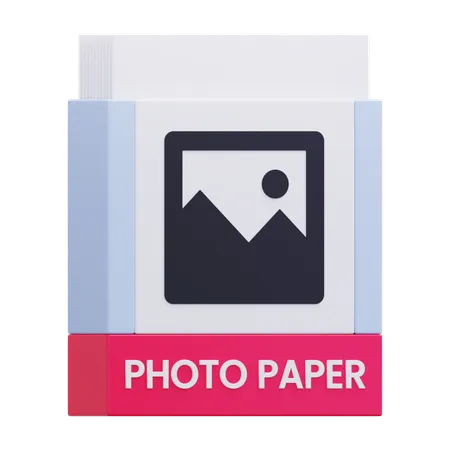 Photo Paper  3D Icon