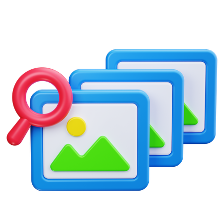 Photo search  3D Icon