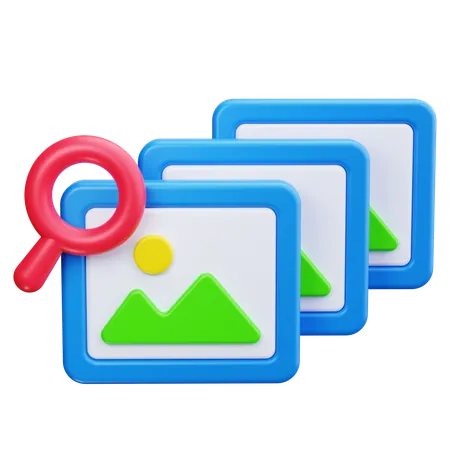 Photo search  3D Icon