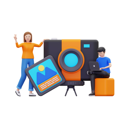 Photography community  3D Icon
