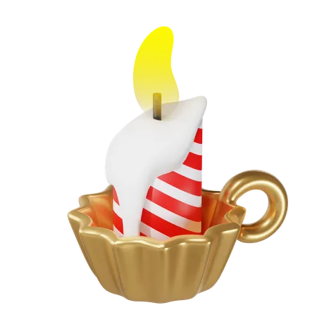 Bougie chauffe-plat de Noël  3D Icon