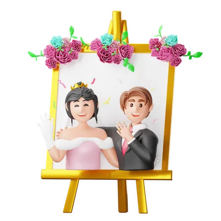 Photos de mariage  3D Icon