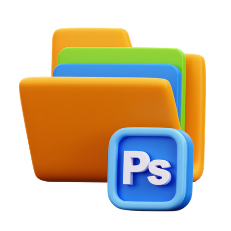 Photoshop Folder 3D Icon