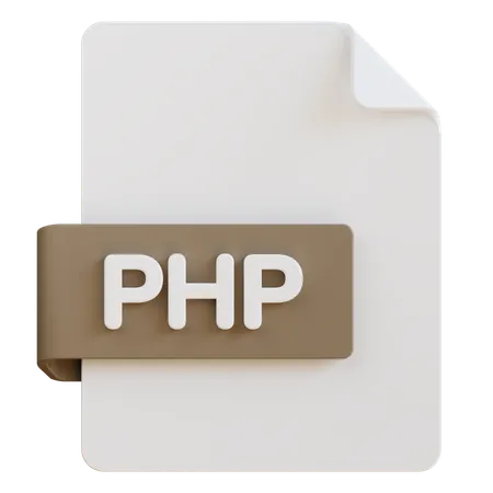 3 D Illustration Of Php File Extension 3D Icon