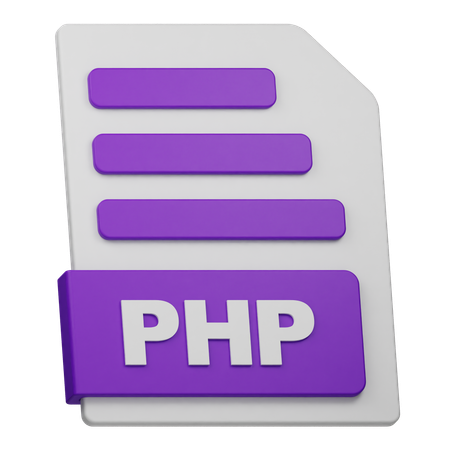 PHP 파일  3D Icon