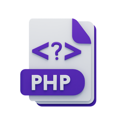 PHP 파일  3D Icon