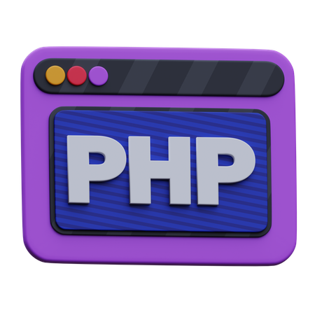 PHP ウェブサイト  3D Icon