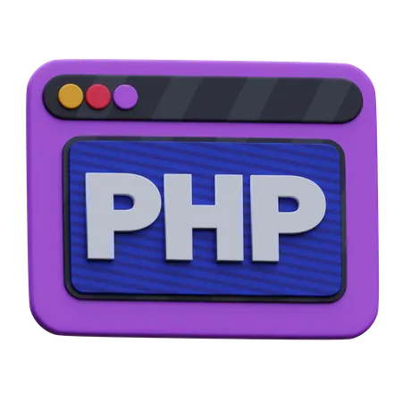 PHP ウェブサイト  3D Icon