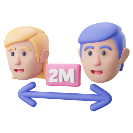 Physical Distancing  3D Icon