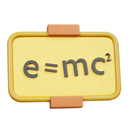 ホワイトボード上の物理公式  3D Icon