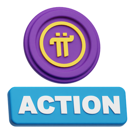 Pi Network Action  3D Icon