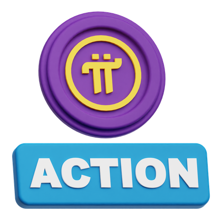 Pi Network Action  3D Icon