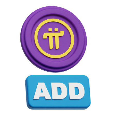 Pi Network Add  3D Icon