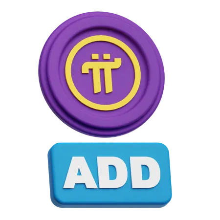 Pi Network Add  3D Icon