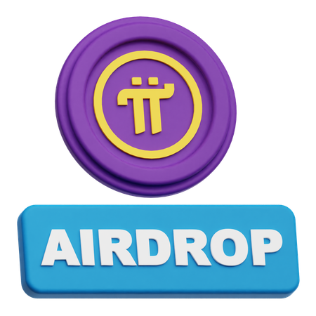 Pi Network Airdrop  3D Icon