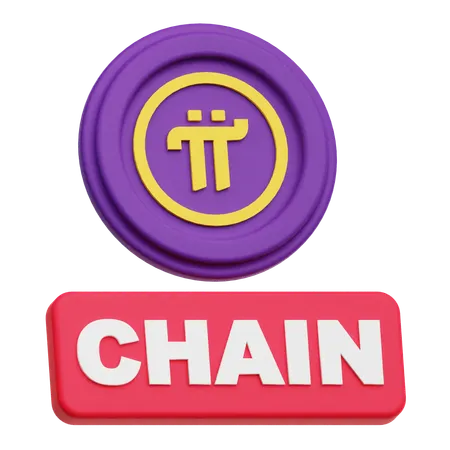 Pi Network Chain  3D Icon