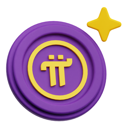 파이 네트워크 코인  3D Icon