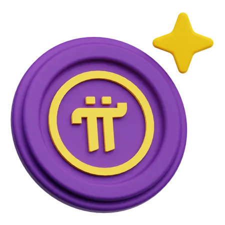 파이 네트워크 코인  3D Icon
