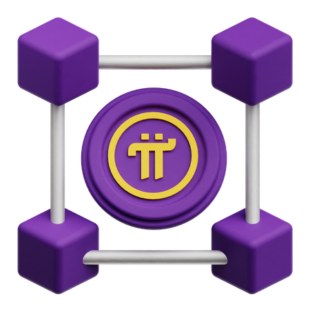 Pi Network Coin Network  3D Icon