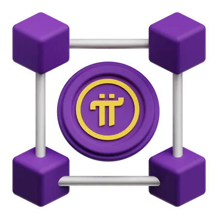 Pi Network Coin Network  3D Icon