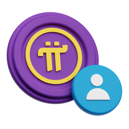 Pi Network Coin Account  3D Icon
