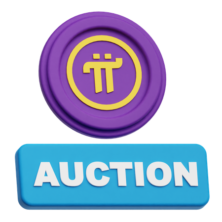 Pi Network Coin Aucation  3D Icon