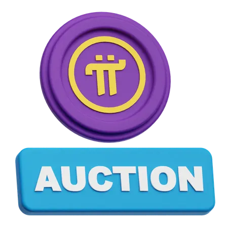 Pi Network Coin Aucation  3D Icon