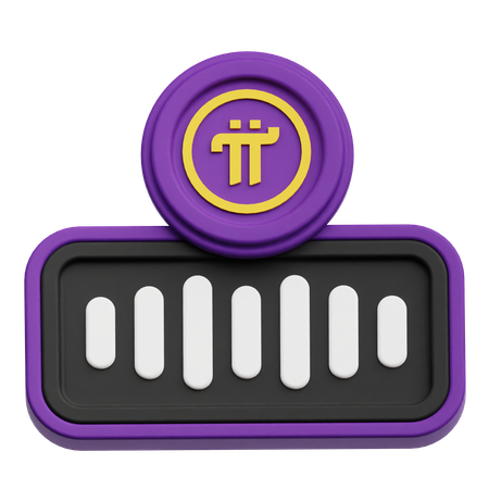 Pi Network Coin Audio  3D Icon