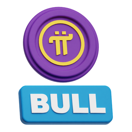 Pi Network Coin Bull  3D Icon