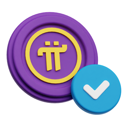 Pi Network Coin Check  3D Icon