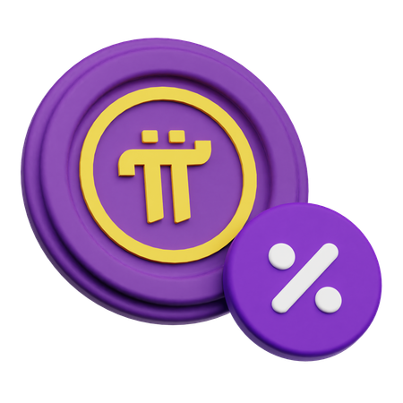 Pi Network Coin Discount  3D Icon