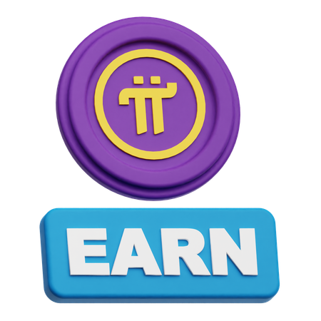 Pi Network Coin Earn  3D Icon