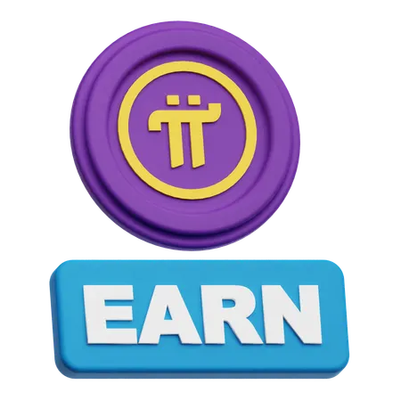 Pi Network Coin Earn  3D Icon