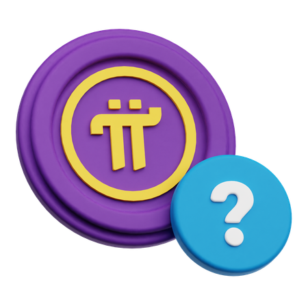 Pi Network Coin Faq  3D Icon