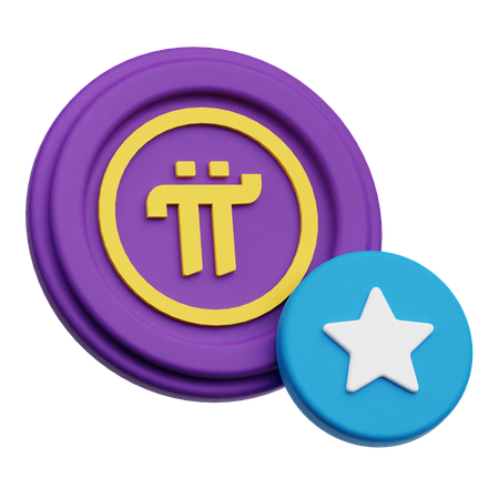 Pi Network Coin Favorite  3D Icon